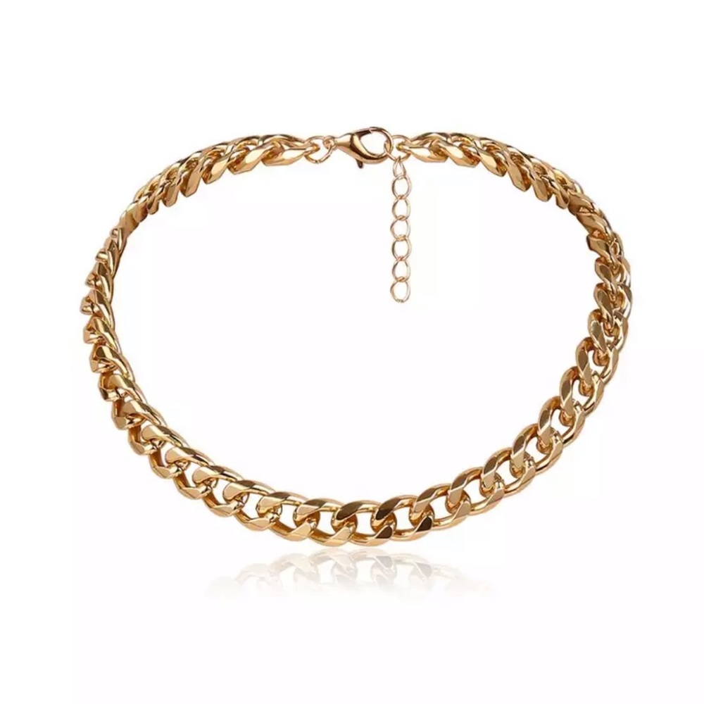 Gold Chunky Chain Choker - Picture 3 of 6